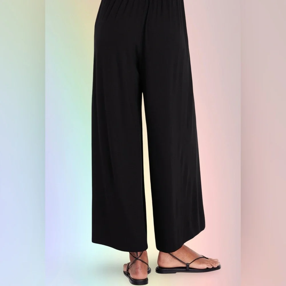 NWTS💓GAP OLD NAVY LG💓BLACK GREEK HALTER STYLE JUMPSUIT ELASTIC WAIST POCKETS - Picture 12 of 14
